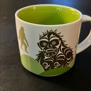 Northwest Green and White Sasquatch Mug